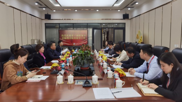 甘肅省委統(tǒng)戰(zhàn)部副部長、省工商聯(lián)黨組書記茍?zhí)旌暌恍猩W臨蘭州亞太集團檢查指導工作